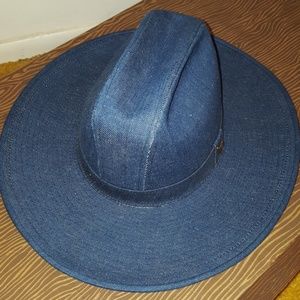 VINTAGE RUSTLER STETSON DENIM WOMEN WESTERN HAT